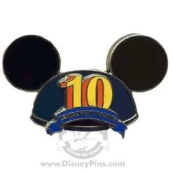 Disney Mickey Ears Hat Pin - Pin Trading 10th Anniversary