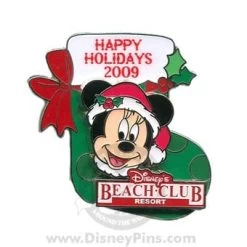 Disney Happy Holidays Pin - 2009 Beach Club
