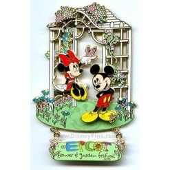 Disney Jumbo Pin - Epcot Flower And Garden Festival - Mickey & Minnie