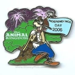 Disney Independence Day Pin - Animal Kingdom Theme Park - Goofy 2006