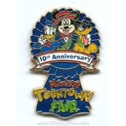 Disney Mickey's ToonTown Fair Pin - 10th Anniversary
