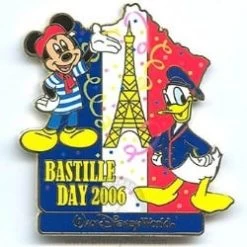 Disney Bastille Day Pin - Mickey Mouse And Donald Duck