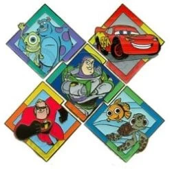 Disney Mystery Machine Pins - Pixar - Complete Set