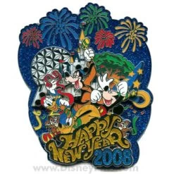Disney Jumbo Pin - Happy New Year 2008