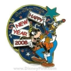Disney Happy New Year Pin - Goofy And Donald