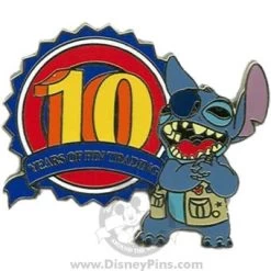 Disney Pin Trading 10th Anniversary Pin - Stitch