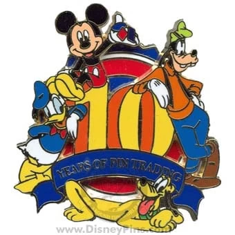 Disney Pin Trading 10th Anniversary Pin - Mickey Logo