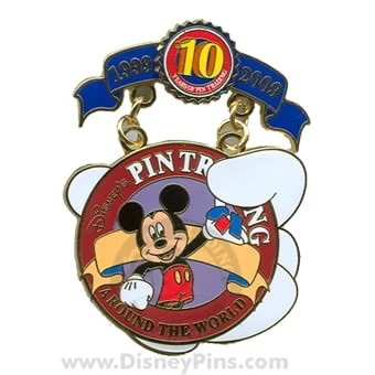 Disney Pin Trading 10th Anniversary Pin - Tribute - Logo