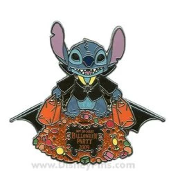 Disney Not So Scary Halloween Party Pin - 2009 - Stitch As Vampire