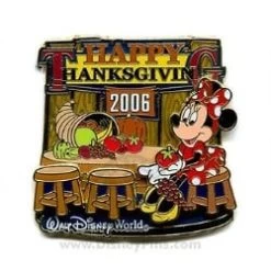 Disney Happy Thanksgiving Pin - 2006 Minnie Mouse