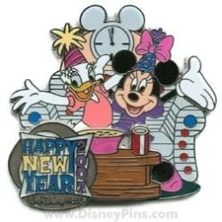 Disney New Year's Pin - Minnie And Daisy