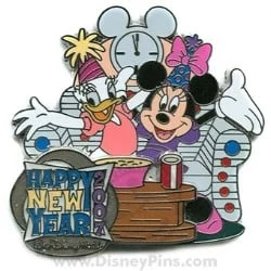 Disney New Year's Pin - Minnie And Daisy