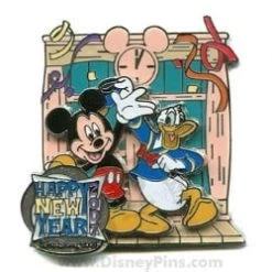 Disney New Year's Pin - Mickey And Donald