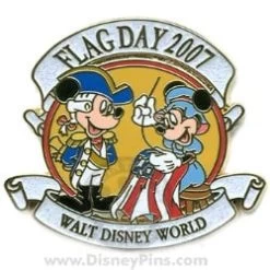 Disney Flag Day Pin - Mickey And Minnie