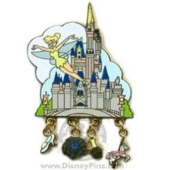 Disney Gold Card Pin - Attraction Charms - Cinderella Castle
