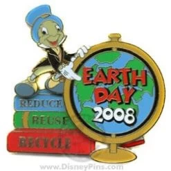 Disney Earth Day Pin - 2008 - Jiminy Cricket