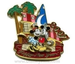 Disney Happy New Year Pin - Mickey And Minnie