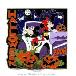 Disney Halloween 2008 Pin World Of Disney New York Mickey Minnie Mouse