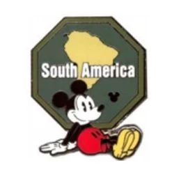 Disney Hidden Mickey Pin - 2012 Series - Continent Stamps - South America