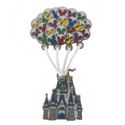 Disney Magic Kingdom Pin - Cinderella Castle - Mickey Mouse Balloons