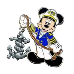 Disney Cruise Line Pin - Captain Mickey Mouse Holding Anchor