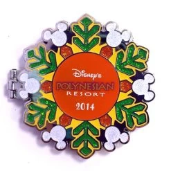 Disney Resort Holidays Pin - 2014 Polynesian Resort - Stitch