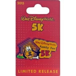Disney Marathon Pin - WDW Marathon Weekend Pluto 5K Logo - 2015