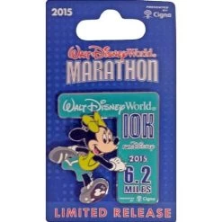Disney Marathon Pin - WDW Marathon Weekend Minnie 10K Logo - 2015