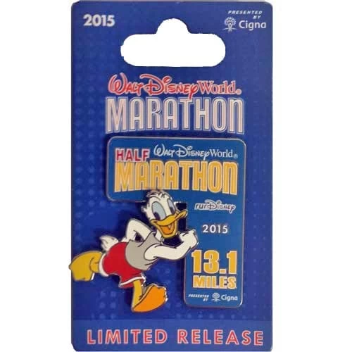 Disney Marathon Pin - WDW Marathon Weekend Donald Half Marathon - 2015