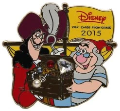 Disney Visa Pin - 2015 Cardmember Pin - Captain Hook's Treasure Chest