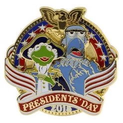 Disney Presidents Day Pin - 2015 Kermit And Sam The Eagle