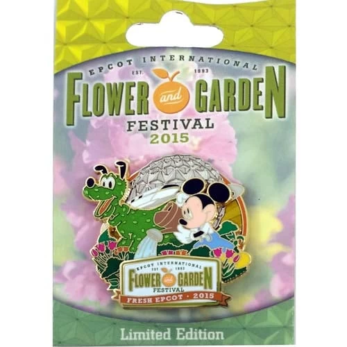 Disney Flower & Garden Festival Pin - 2015 Mickey And Pluto