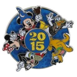 Disney Annual Pin - 2015 Logo - Mickey And Friends - Spinner