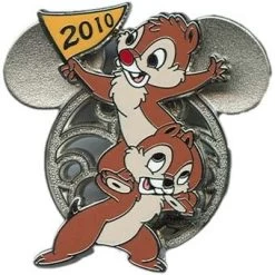 Disney Mickey Mouse Icon W/ Character Pin - Chip N Dale