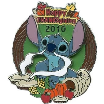 Disney Happy Thanksgiving Pin - 2010 Stitch
