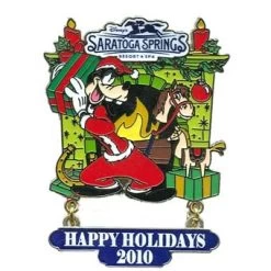 Disney Happy Holidays Pin - 2010 Saratoga Springs Resort