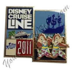 Disney Cruise Line Pin - Chip & Dale - Castaway Cay 2011