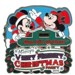 Disney Very Merry Christmas Party Pin - 2010 Mickey Minnie Countdown