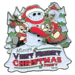 Disney Very Merry Christmas Party Pin - 2010 Chip 'n Dale