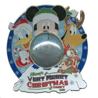 Disney Very Merry Christmas Party Pin - 2010 Jumbo Snowglobe