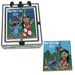 Disney New Year's Pin - 2010 New Years Eve / 2011 New Years Day - Lilo And Stitch