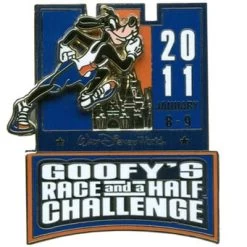 Disney 2011 Marathon Pin - Goofy Race Ribbon