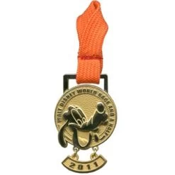 Disney 2011 Marathon Pin - Race And A Half 1/2 Goofy Gold Medal