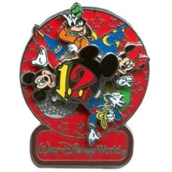 Disney Annual Pin - 2012 Logo - Mickey And Friends - Spinner