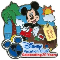 Disney DVC Pin - Disney Vacation Club - Celebrating 20 Years - Mickey