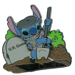 Disney Halloween Pin - Ghoulish Graveyard - Stitch As Gravedigger