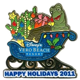 Disney Happy Holidays Pin - 2011 Vero Beach Resort