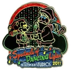 Disney Osborne Lights Pin - 2011 Passholder - Mickey And Santa