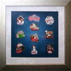 Disney Very Merry Christmas Party Pin Set - 2011 Framed Set - 9 Pins