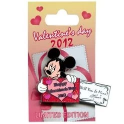 Disney Valentine's Day Pin - 2012 - Mickey Mouse